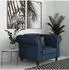 Dorel Home Felix Chesterfield-Sessel blau, Veloursstoff, verstellbare Rückenlehne (14569218-0)