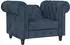 Dorel Home Felix Chesterfield-Sessel blau, Veloursstoff, verstellbare Rückenlehne (14569218-0)