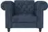 Dorel Home Felix Chesterfield-Sessel blau, Veloursstoff, verstellbare Rückenlehne (14569218-0)