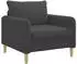 vidaXL Sessel XL dunkelgrau Bouclé