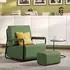 SoBuy FST99 Relaxsessel mit Hocker, Schaumstoff, dunkelgrün (FST99-SY)