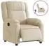 vidaXL Elektrischer Relaxsessel, Stoff, creme (3205187)