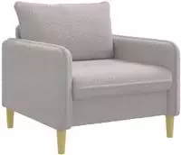 vidaXL XL-Sessel Hellgrau Boucl&eacute;