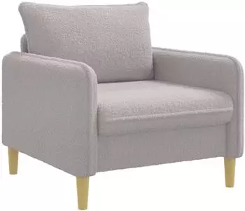 vidaXL XL-Sessel hellgrau Boucl&eacute;