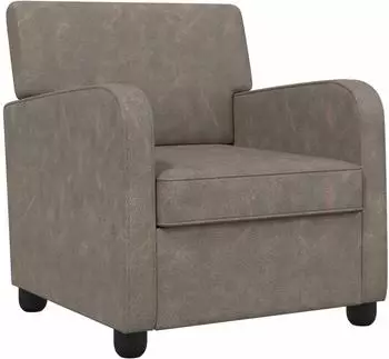 vidaXL Sessel antikgrau Kunstleder (42043439)