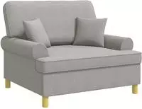 vidaXL XXL-Sessel mit Kissen Wolkengrau Stoff