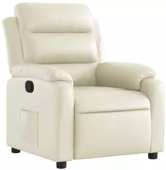 vidaXL Laurence Relaxsessel verstellbar, Kunstleder, creme (373487)