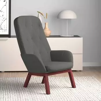 vidaXL Relaxsessel Samt, dunkelgrau (341219)