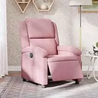 vidaXL Relaxsessel Elektrisch Rosa Samt