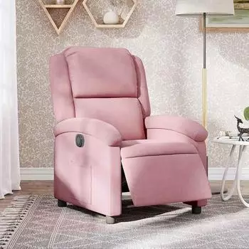 vidaXL Alvenes Relaxsessel elektrisch, Samt, rosa (3204282)