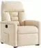 vidaXL Relaxsessel mit Aufstehhilfe, beige, Mikrofasergewebe (3303092)
