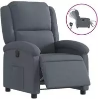 vidaXL Relaxsessel Elektrisch Dunkelgrau Samt