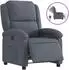 vidaXL Elektrischer Relaxsessel dunkelgrau Samt (3204279)