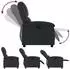 vidaXL Relaxsessel Echtleder, schwarz (3205920)