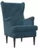 vidaXL Sessel Samt, blau, 65x79x100cm