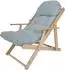 HomCom Relaxsessel klappbar, Polsterung, Buchenholz, hellgrau, 71x89x96cm
