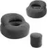 SoBuy Lounge-Sessel mit Hocker, Cordstoff, dunkelgrau (FST100-DG)