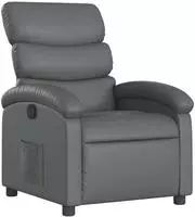 vidaXL Relaxsessel Grau Kunstleder