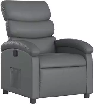 vidaXL Relaxsessel grau, Kunstleder (371716)