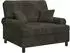 vidaXL XXL-Sessel mit Kissen, 1,5-Linien-Stoff, dunkelbraun (42043500)