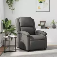vidaXL Relaxsessel Grau Kunstleder
