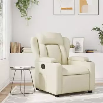 vidaXL Relaxsessel Kunstleder, beige (372428)