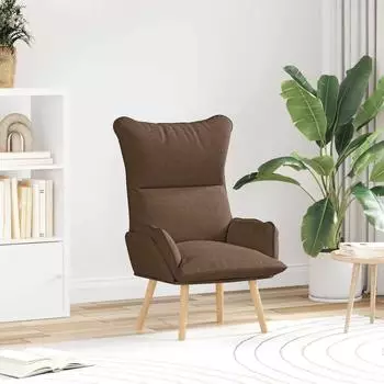 vidaXL Sessel braun, Stoff & Sperrholz, 69x74x93cm (42001869)