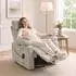 HomCom Elektrischer Relaxsessel 270° drehbar, Massage & Wärme, hellgrau
