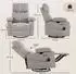 HomCom Elektrischer Relaxsessel 270° drehbar, Massage & Wärme, hellgrau