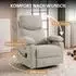 HomCom Elektrischer Relaxsessel 270° drehbar, Massage & Wärme, hellgrau