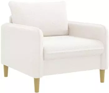 vidaXL XL-Sessel wei&szlig;, Boucl&eacute;