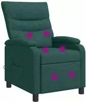 vidaXL Massage Relaxsessel Dunkelgr&uuml;n Stoff