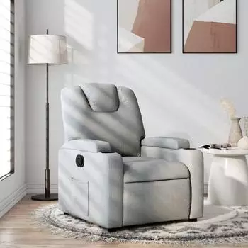 vidaXL Calum Relaxsessel Stoff, hellgrau (3205508)
