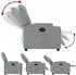 vidaXL Calum Relaxsessel Stoff, hellgrau (3205508)