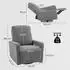 HomCom Relaxsessel mit Liegefunktion, Wippfunktion, 360° drehbar, grau, Fleece-Optik