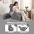 HomCom Relaxsessel mit Liegefunktion, Wippfunktion, 360° drehbar, grau, Fleece-Optik