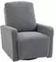 HomCom Relaxsessel mit Liegefunktion, Wippfunktion, 360° drehbar, grau, Fleece-Optik
