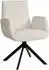 HomCom Drehbarer Loungesessel mit Armlehne, Wolle-Leinenoptik, cremeweiß