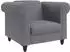 Dorel Home Felix II Chesterfield-Sessel Breit-Cord, grau, Rückenlehne verstellbar (93901134-0)