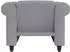 Dorel Home Felix II Chesterfield-Sessel Breit-Cord, grau, Rückenlehne verstellbar (93901134-0)