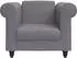 Dorel Home Felix II Chesterfield-Sessel Breit-Cord, grau, Rückenlehne verstellbar (93901134-0)