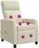 vidaXL Massage-Relaxsessel, creme, Kunstleder (42035090)