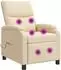 vidaXL Massage-Relaxsessel, creme, Stoff