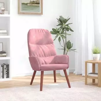 vidaXL Relaxsessel rosa, Samt (4102614)