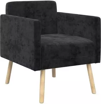 vidaXL Akzentstuhl schwarz Chenille-Stoff (42044821)