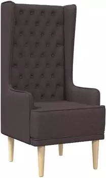 vidaXL Hochlehner mit Knopfheftung, dunkelbraun (42042483)