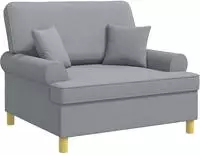 vidaXL XXL-Sessel mit Kissen Hellgrau Stoff