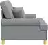 vidaXL XXL-Sessel mit Kissen, hellgrau, Stoff (42043504)