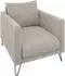 S-Style Möbel Harmony Sessel Chenille-Stoff, taupe, schwarze Metallfüße (800000872776)