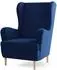 Masseno Vogera Ohrensessel Polstersessel, blau, Holzwerkstoff (800001819219)